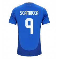 Italien Gianluca Scamacca #9 Hemmatröja EM 2024 Korta ärmar